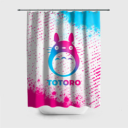 Шторка для душа Totoro neon gradient style, цвет: 3D-принт