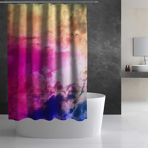 Шторка для ванной Разноцветное небо / 3D-принт – фото 2