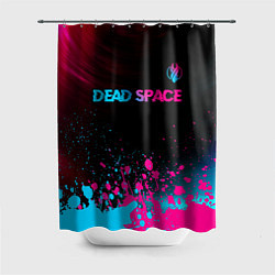 Шторка для ванной Dead Space - neon gradient: символ сверху