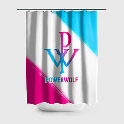 Шторка для душа Powerwolf neon gradient style, цвет: 3D-принт