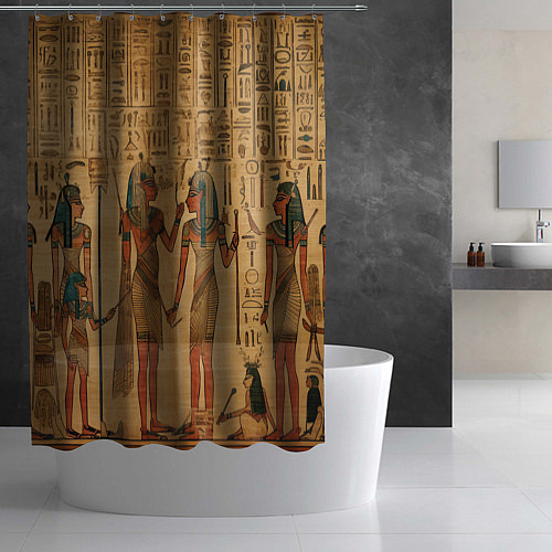 Шторка для ванной Имитация папируса: арт нейросети / 3D-принт – фото 2