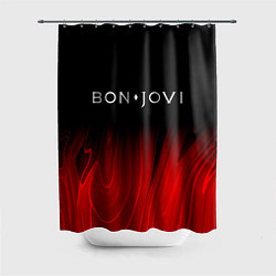 Шторка для душа Bon Jovi red plasma, цвет: 3D-принт