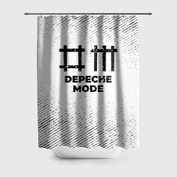 Шторка для душа Depeche Mode с потертостями на светлом фоне, цвет: 3D-принт