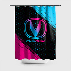 Шторка для душа Changan - neon gradient, цвет: 3D-принт