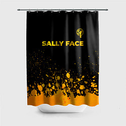 Шторка для душа Sally Face - gold gradient: символ сверху, цвет: 3D-принт