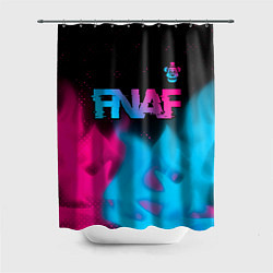 Шторка для ванной FNAF - neon gradient: символ сверху