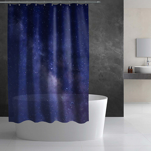 Шторка для ванной Космическая ностальгия / 3D-принт – фото 2