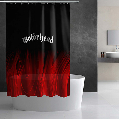 Шторка для ванной Motorhead red plasma / 3D-принт – фото 2