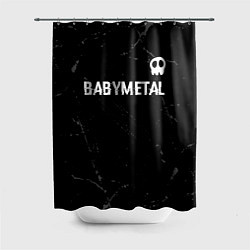 Шторка для ванной Babymetal glitch на темном фоне: символ сверху