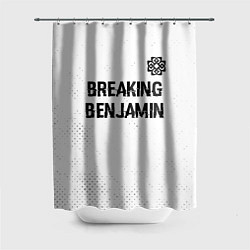 Шторка для душа Breaking Benjamin glitch на светлом фоне: символ с, цвет: 3D-принт