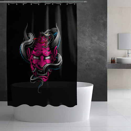 Шторка для ванной Demon with snake / 3D-принт – фото 2