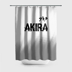 Шторка для душа Akira glitch на светлом фоне: символ сверху, цвет: 3D-принт