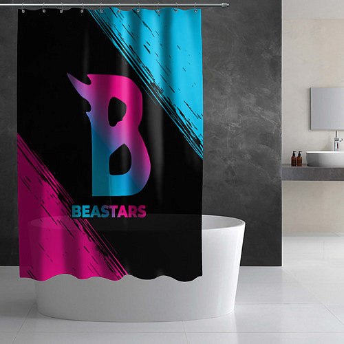 Шторка для ванной Beastars - neon gradient / 3D-принт – фото 2