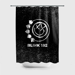 Шторка для душа Blink 182 с потертостями на темном фоне, цвет: 3D-принт