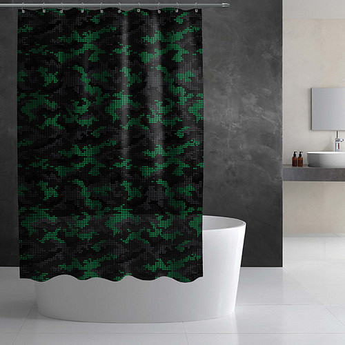Шторка для ванной Точечный камуфляжный узор Spot camouflage pattern / 3D-принт – фото 2