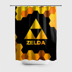 Шторка для душа Zelda - gold gradient, цвет: 3D-принт