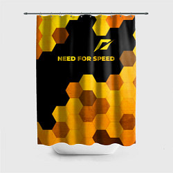 Шторка для ванной Need for Speed - gold gradient: символ сверху