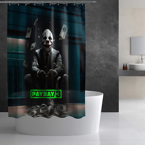 Шторка для ванной Payday 3 game / 3D-принт – фото 2