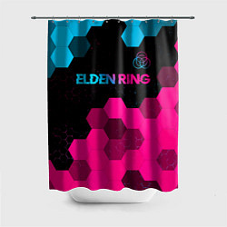 Шторка для ванной Elden Ring - neon gradient: символ сверху