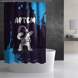 Шторка для душа Артем космонавт даб, цвет: 3D-принт — фото 2