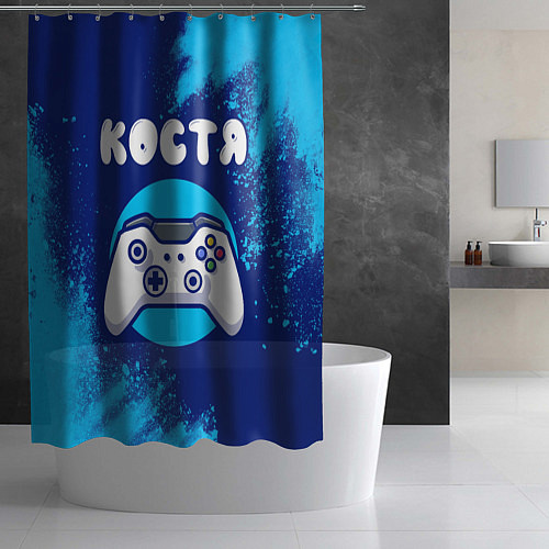 Шторка для ванной Костя геймер / 3D-принт – фото 2