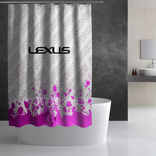Шторка для ванной Lexus pro racing: символ сверху / 3D-принт – фото 2