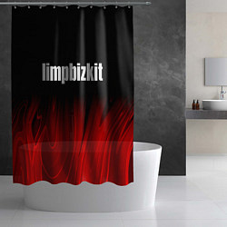 Шторка для душа Limp Bizkit red plasma, цвет: 3D-принт — фото 2