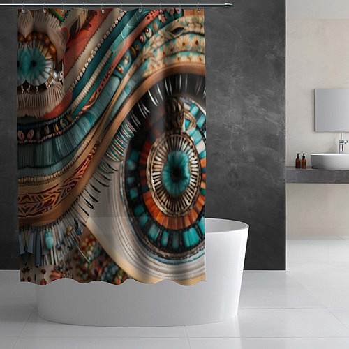 Шторка для ванной Узор Всевидящее Око / 3D-принт – фото 2