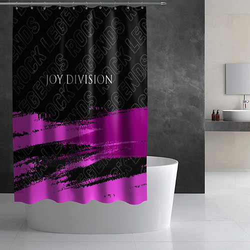 Шторка для ванной Joy Division rock legends: символ сверху / 3D-принт – фото 2