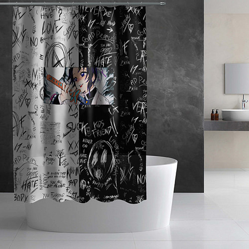 Шторка для ванной Шинобу Кочо взгляд бабочки / 3D-принт – фото 2