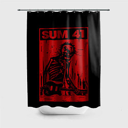 Шторка для душа Sum41 - Skeleton, цвет: 3D-принт