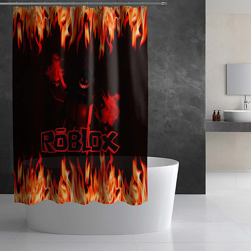 Шторка для ванной Fire Roblox / 3D-принт – фото 2