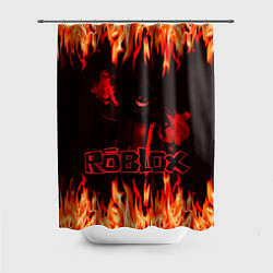 Шторка для душа Fire Roblox, цвет: 3D-принт