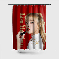 Шторка для душа Blackpink Lisa paints lips, цвет: 3D-принт