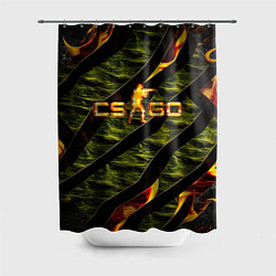 Шторка для душа CS GO fire, цвет: 3D-принт