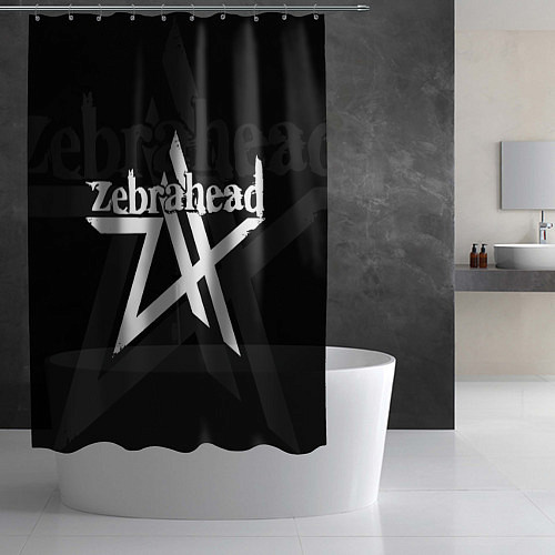Шторка для ванной Zebrahead - logo / 3D-принт – фото 2