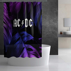 Шторка для душа AC DC neon monstera, цвет: 3D-принт — фото 2