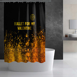 Шторка для душа Bullet For My Valentine - gold gradient: символ св, цвет: 3D-принт — фото 2