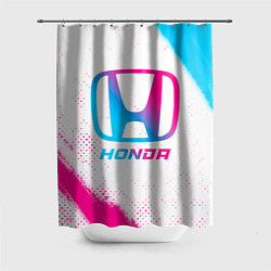 Шторка для душа Honda neon gradient style, цвет: 3D-принт