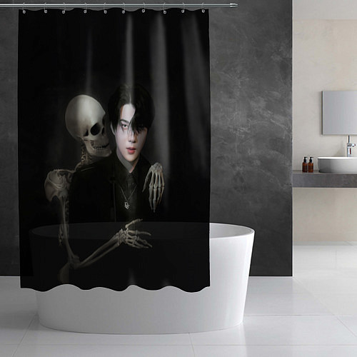 Шторка для ванной Сехун со скелетом / 3D-принт – фото 2