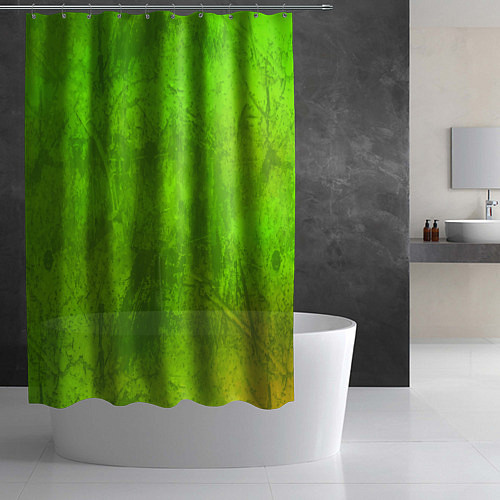 Шторка для ванной Зелёная фантазия / 3D-принт – фото 2