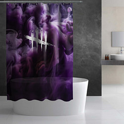 Шторка для душа Dead By Daylight Logo Smoke, цвет: 3D-принт — фото 2