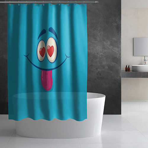 Шторка для ванной Влюблённый взгляд / 3D-принт – фото 2