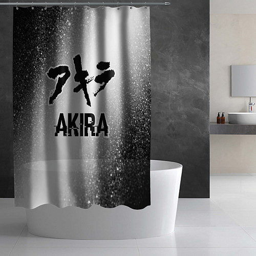 Шторка для ванной Akira glitch на светлом фоне / 3D-принт – фото 2