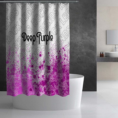 Шторка для ванной Deep Purple rock legends: символ сверху / 3D-принт – фото 2