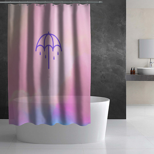 Шторка для ванной Bring Me The Horizon Umbrella / 3D-принт – фото 2