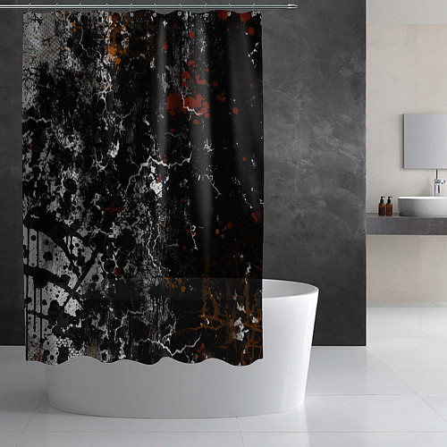 Шторка для ванной Граффити абстрактный рисунок / 3D-принт – фото 2