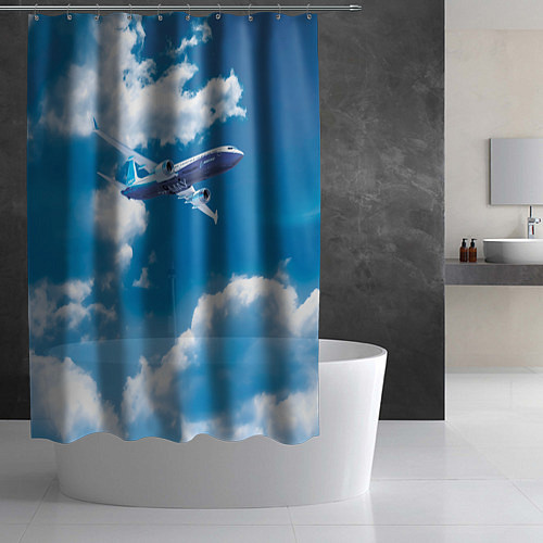 Шторка для ванной Боинг 737 max 9 / 3D-принт – фото 2