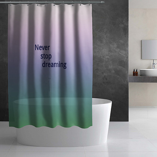 Шторка для ванной Never stop / 3D-принт – фото 2