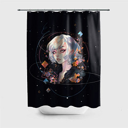 Шторка для душа Девушка с кристаллами, цвет: 3D-принт